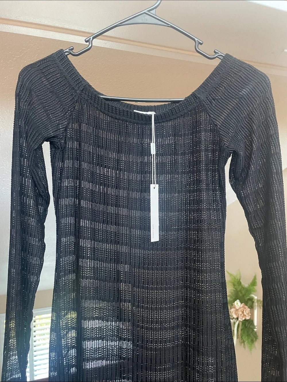 Myra Swim Black Long-Sleeve Swim Coverup Maxi